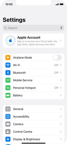 Press Apple Account. Press Apple Account.