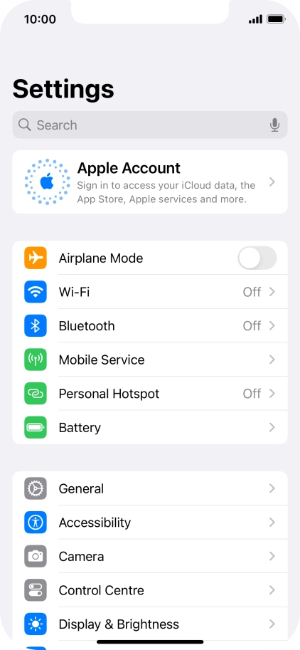 Press Apple Account. Press Apple Account.