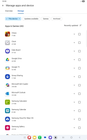 Press the required app. Press the required app.