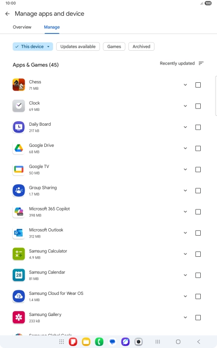 Press the required app. Press the required app.