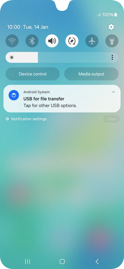 Press Tap for other USB options.. Press Tap for other USB options..