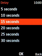 Select the required setting. Select the required setting.