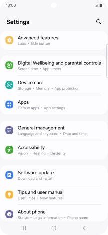 Press Software update. Press Software update.