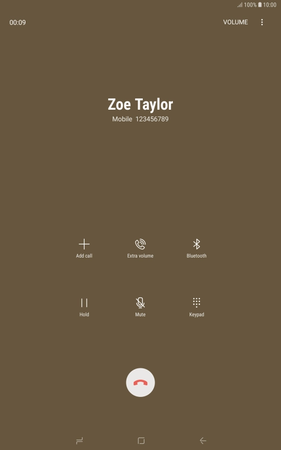 Press the end call icon. Press the end call icon.