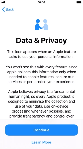 Press Continue. Press Continue.