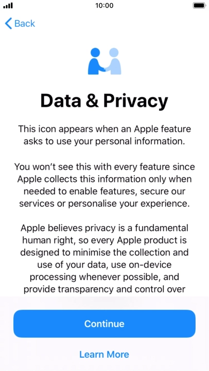 Press Continue. Press Continue.