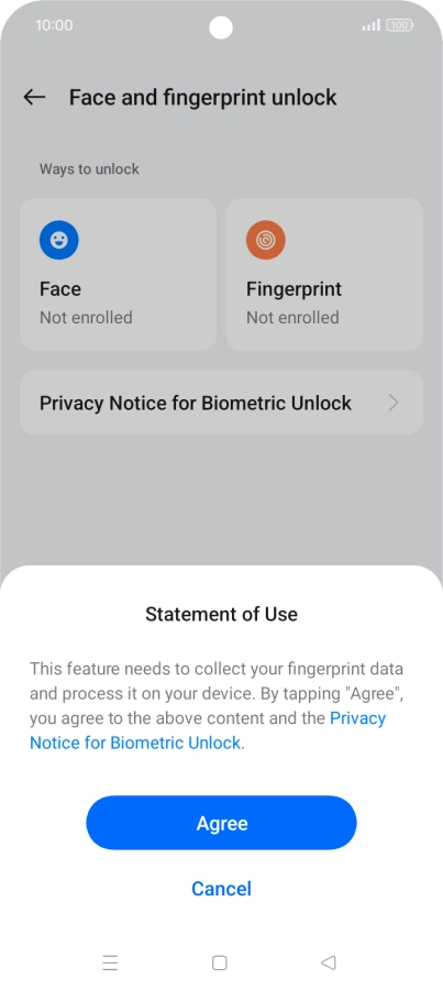 Press Agree. Press Agree.