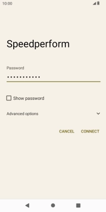 Key in the password for the Wi-Fi network and press CONNECT. Key in the password for the Wi-Fi network and press CONNECT.