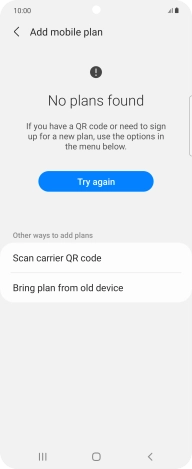Press Scan carrier QR code. Press Scan carrier QR code.