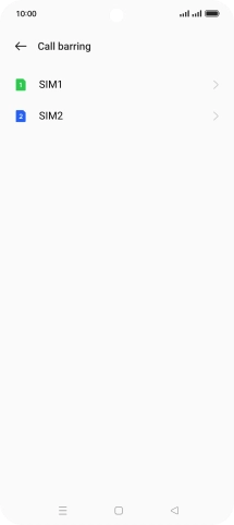 Press the name of the SIM. Press the name of the SIM.