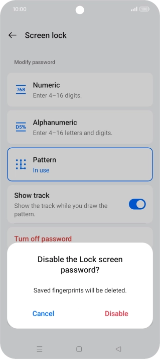 Press Disable and key in the additional phone lock code you created earlier. Press Disable and key in the additional phone lock code you created earlier.