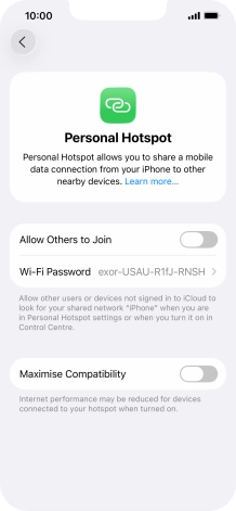 Press Wi-Fi Password and key in the required password. Press Wi-Fi Password and key in the required password.