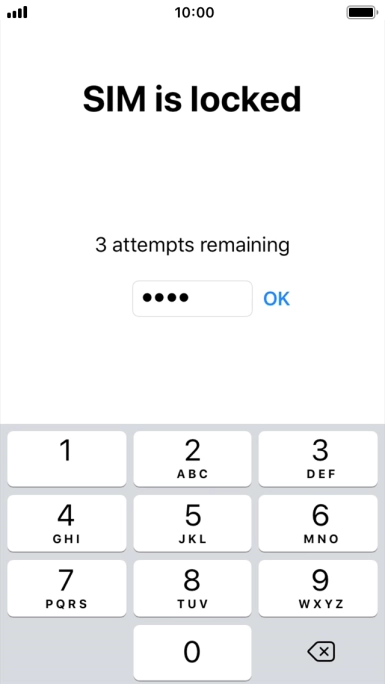 If your SIM is locked, key in your PIN and press OK. If your SIM is locked, key in your PIN and press OK.