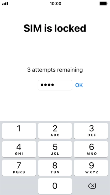 If your SIM is locked, key in your PIN and press OK. If your SIM is locked, key in your PIN and press OK.