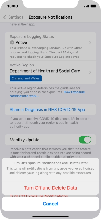Press Turn Off and Delete Data. Press Turn Off and Delete Data.