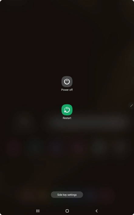 Press Power off. Press Power off.