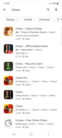 Press the required app. Press the required app.