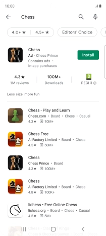 Press the required app. Press the required app.