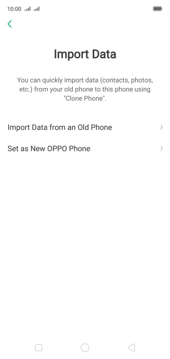 You can transfer the contents of another phone to your phone when it's activated for the first time and after a factory reset. When this screen is displayed, your phone is ready to transfer contents from another phone. You can transfer the contents of another phone to your phone when it's activated for the first time and after a factory reset. When this screen is displayed, your phone is ready to transfer contents from another phone.