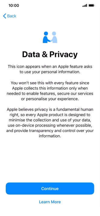 Press Continue. Press Continue.