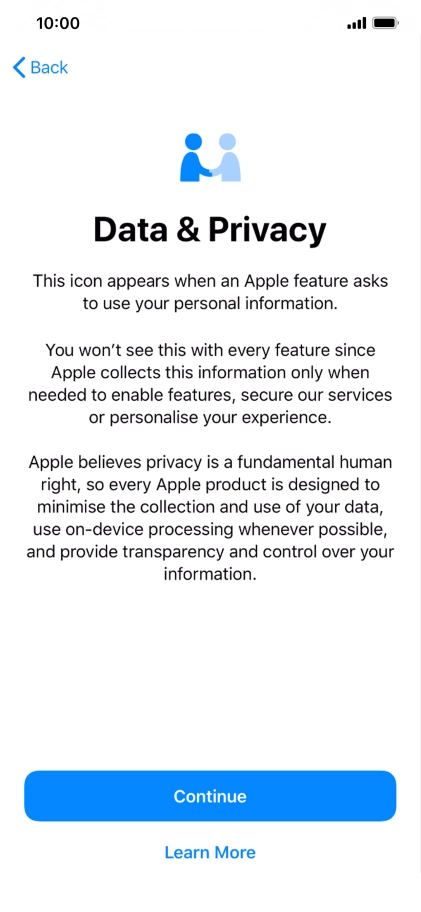 Press Continue. Press Continue.
