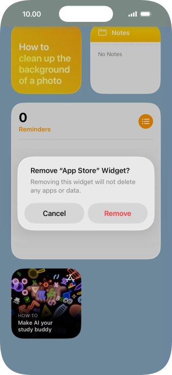 Press Remove. Press Remove.