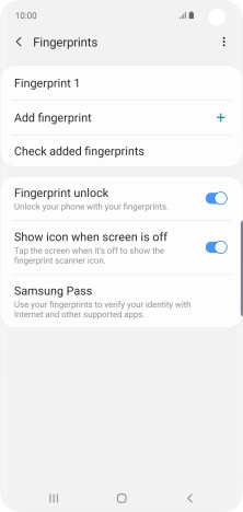 Press the indicator next to the required settings. Press the indicator next to the required settings.