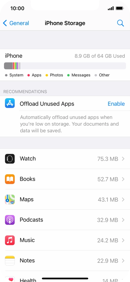 Press the required app. Press the required app.