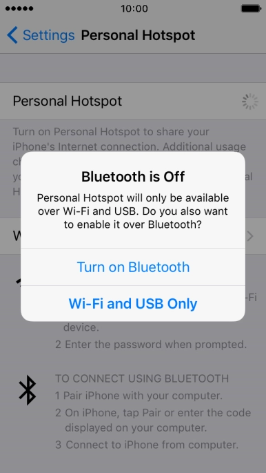 Press WiFi and USB Only. An internet connection from your computer via your phone is automatically established. Press WiFi and USB Only. An internet connection from your computer via your phone is automatically established.