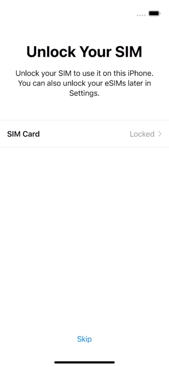 Press SIM Card. Press SIM Card.
