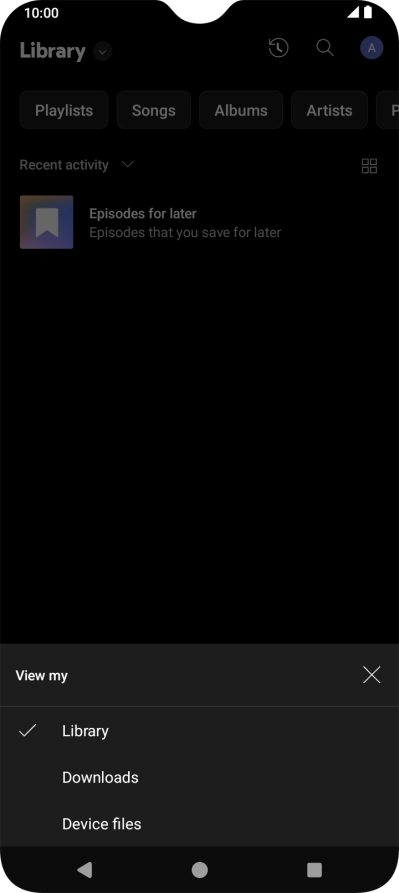 Press the required category and go to the required audio file. Press the required category and go to the required audio file.