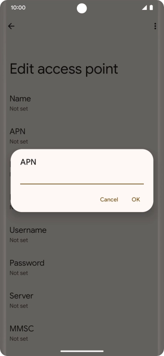 Key in live.vodafone.com and press OK. Key in live.vodafone.com and press OK.
