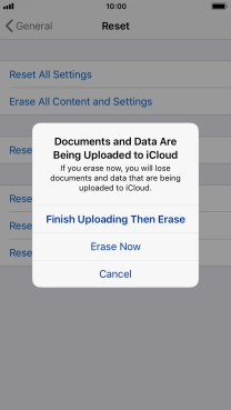 Press the required setting. Press the required setting.