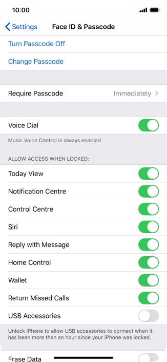 Press Turn Passcode Off and key in the phone lock code. Press Turn Passcode Off and key in the phone lock code.