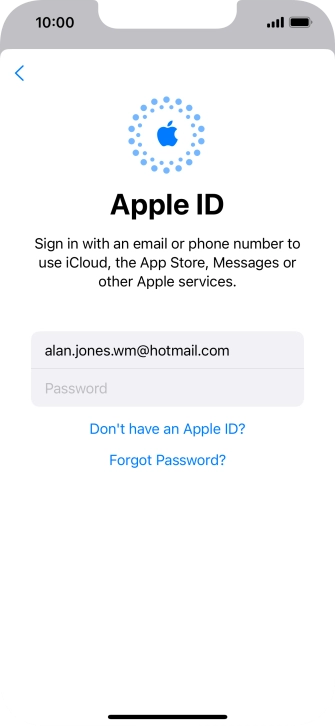 Press Password and key in the password for your Apple ID. Press Password and key in the password for your Apple ID.