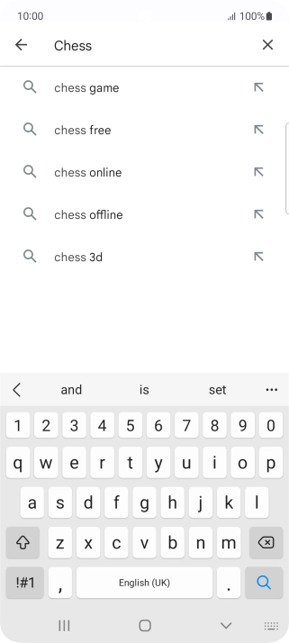 Key in the name or subject of the required app and press the search icon. Key in the name or subject of the required app and press the search icon.