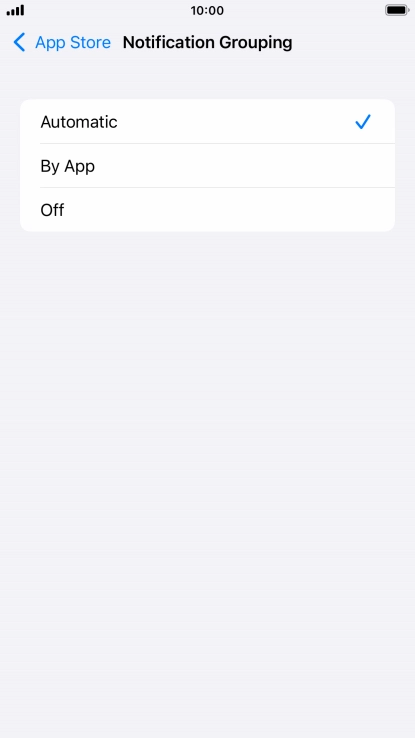 Press the required setting. Press the required setting.