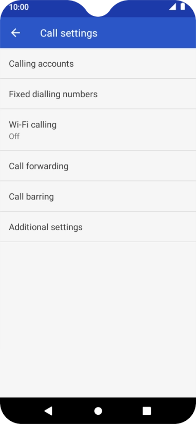 Press Call barring. Press Call barring.
