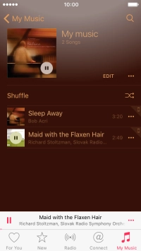 Press the song title. Press the song title.