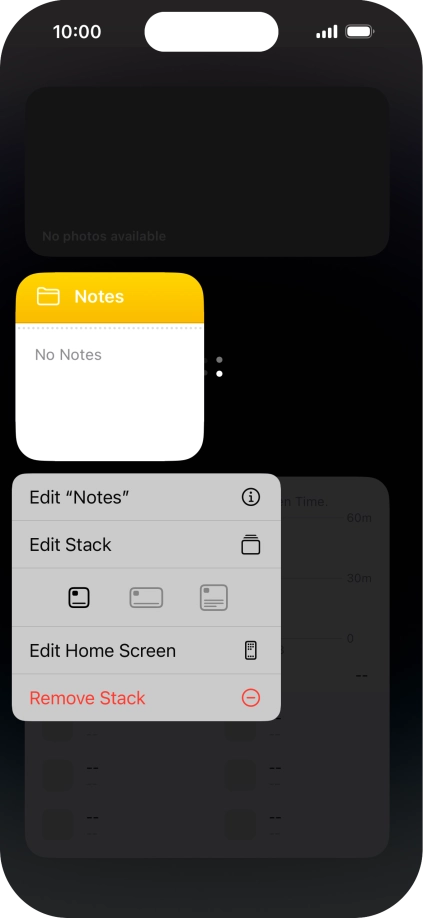 Press Edit Stack. Press Edit Stack.
