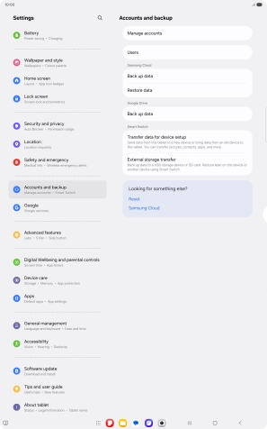 Press Manage accounts. Press Manage accounts.