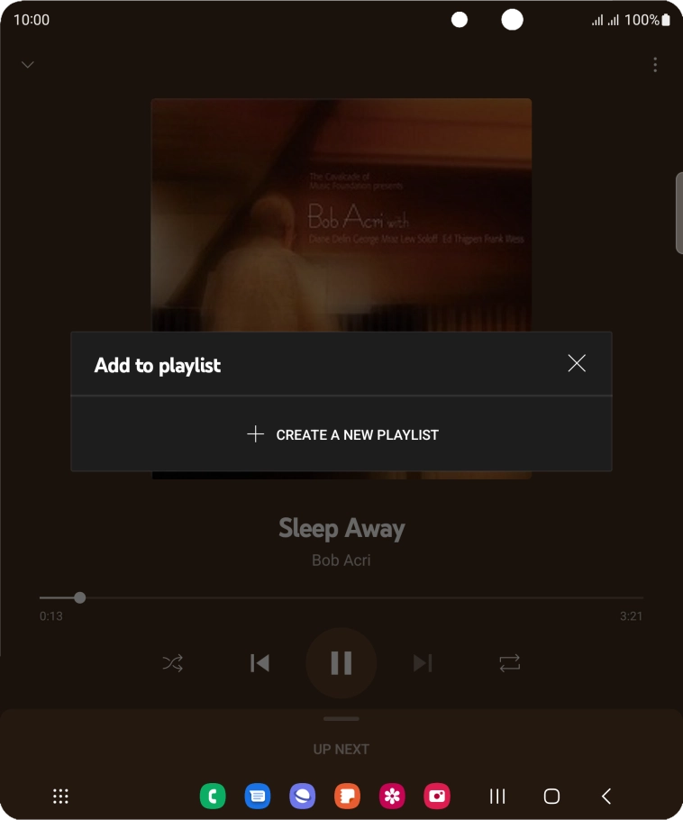 Press CREATE A NEW PLAYLIST. Press CREATE A NEW PLAYLIST.