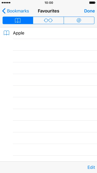 Press the required bookmark. Press the required bookmark.