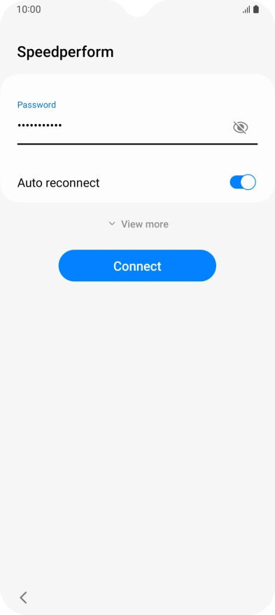 Key in the password for the Wi-Fi network and press Connect. Key in the password for the Wi-Fi network and press Connect.
