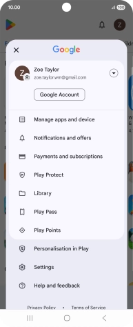 Press Manage apps and device. Press Manage apps and device.
