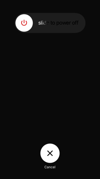 Press and drag the power off icon right. Press and drag the power off icon right.