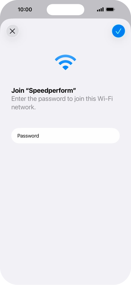 Press the confirm icon. Press the confirm icon.
