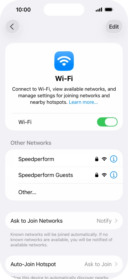 Press the required Wi-Fi network and key in the password for the Wi-Fi network. Press the required Wi-Fi network and key in the password for the Wi-Fi network.
