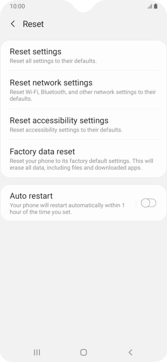 Press Factory data reset. Press Factory data reset.