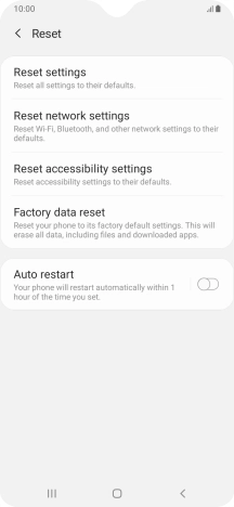 Press Factory data reset. Press Factory data reset.